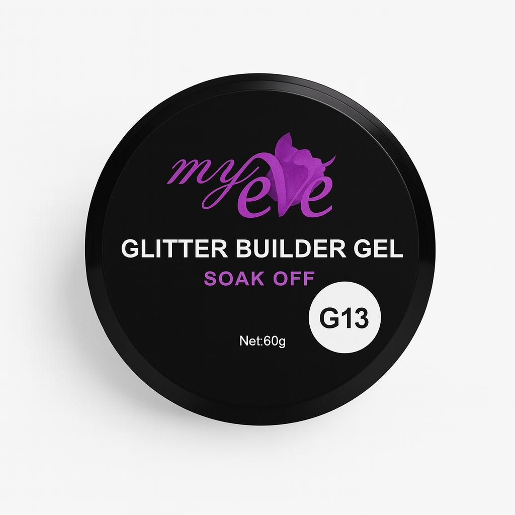 Glitter Builder Gel MyEvé, 60g, Nr. G13 HEMA/TPO FREE - imagine 2