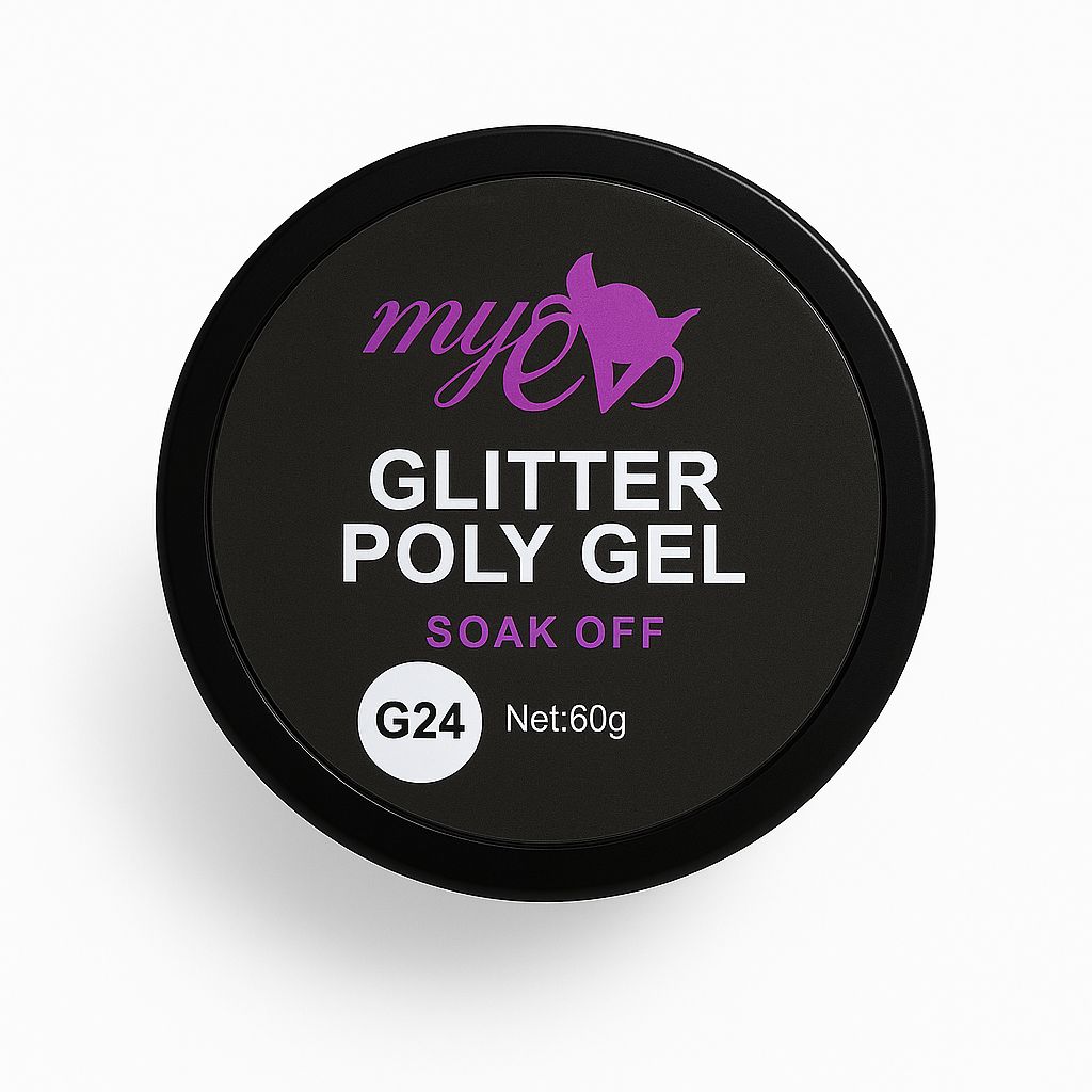 Polygel Glitter MyEvé, 60g, Nr. G24 HEMA/TPO FREE - imagine 2