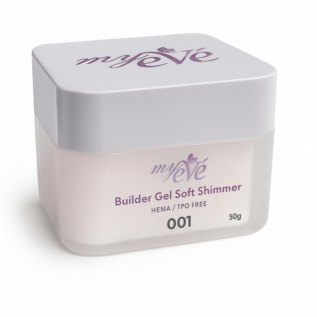 Shimmer Soft Builder Gel MyEvé, Nr 001, 50g, HEMA/TPO FREE - imagine 2