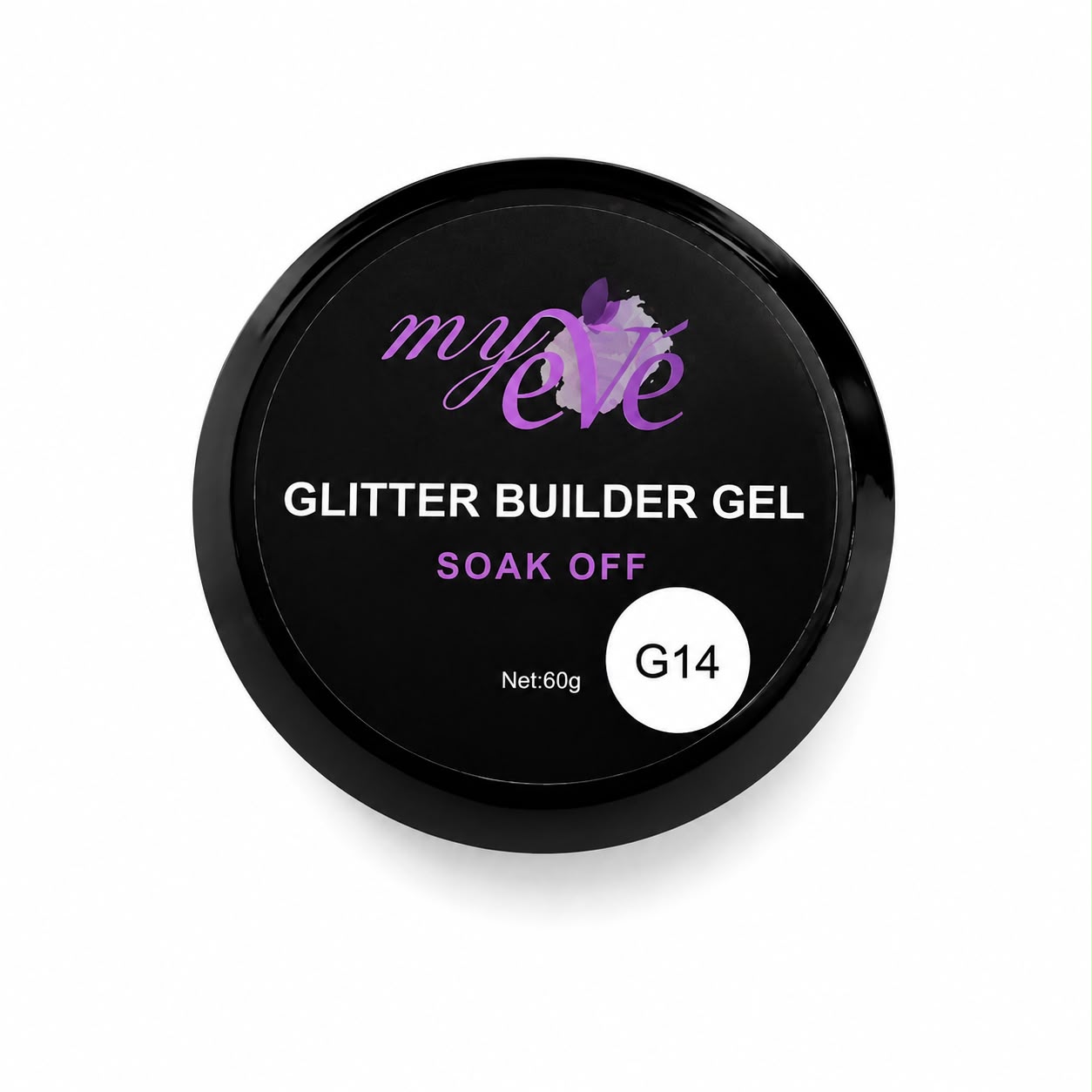 Glitter Builder Gel MyEvé 60g, Nr. G14, HEMA/TPO FREE - imagine 3