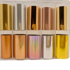 Set cu folie de transfer in 10 culori