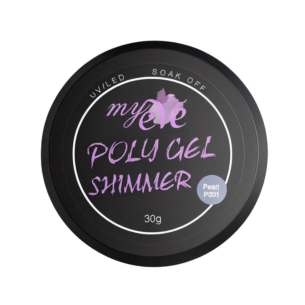 Polygel Shimmer MyEvé, 30g, Pearl P501, HEMA FREE - imagine 2
