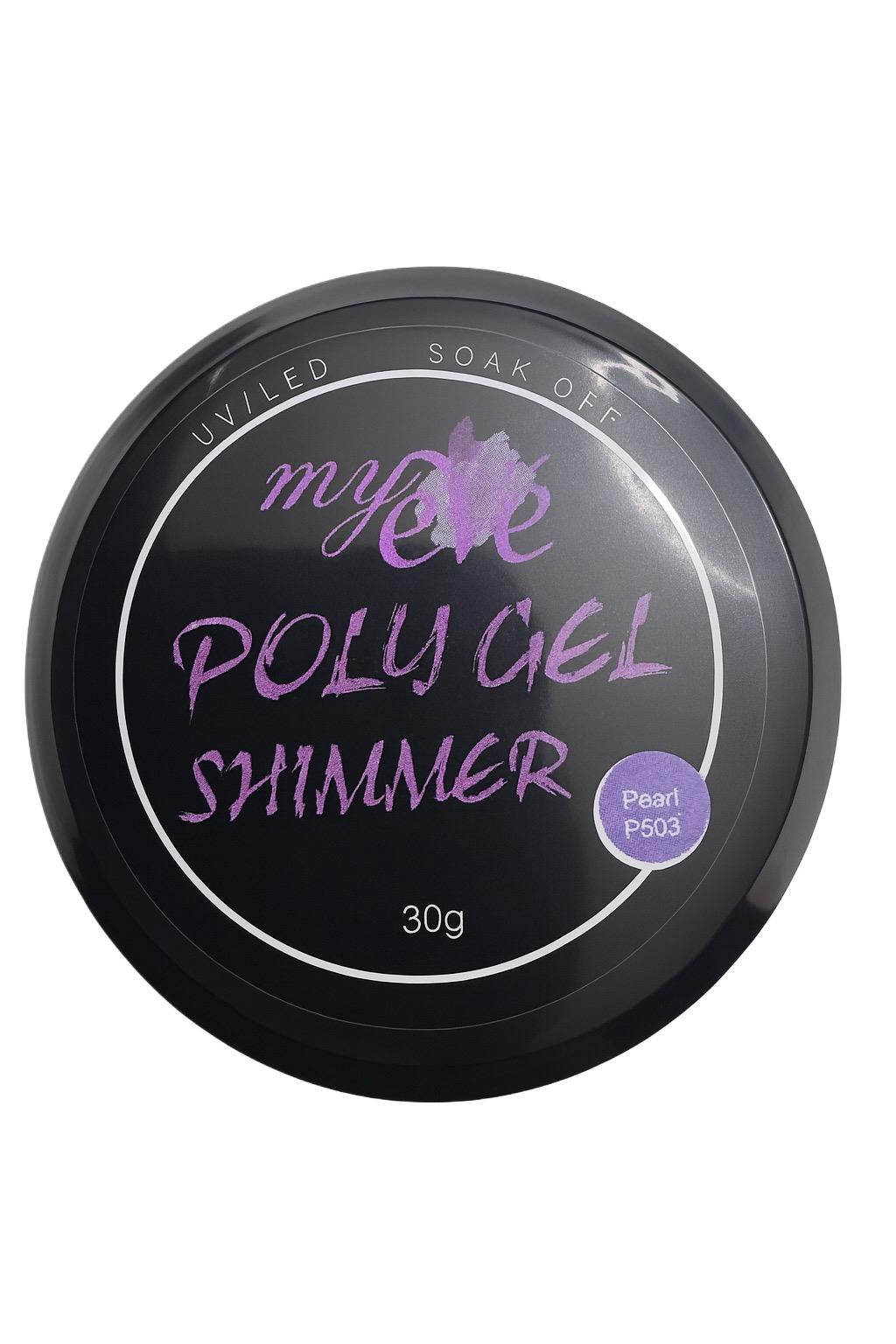 Polygel Shimmer MyEvé, 30g, Pearl P503, HEMA FREE - imagine 2