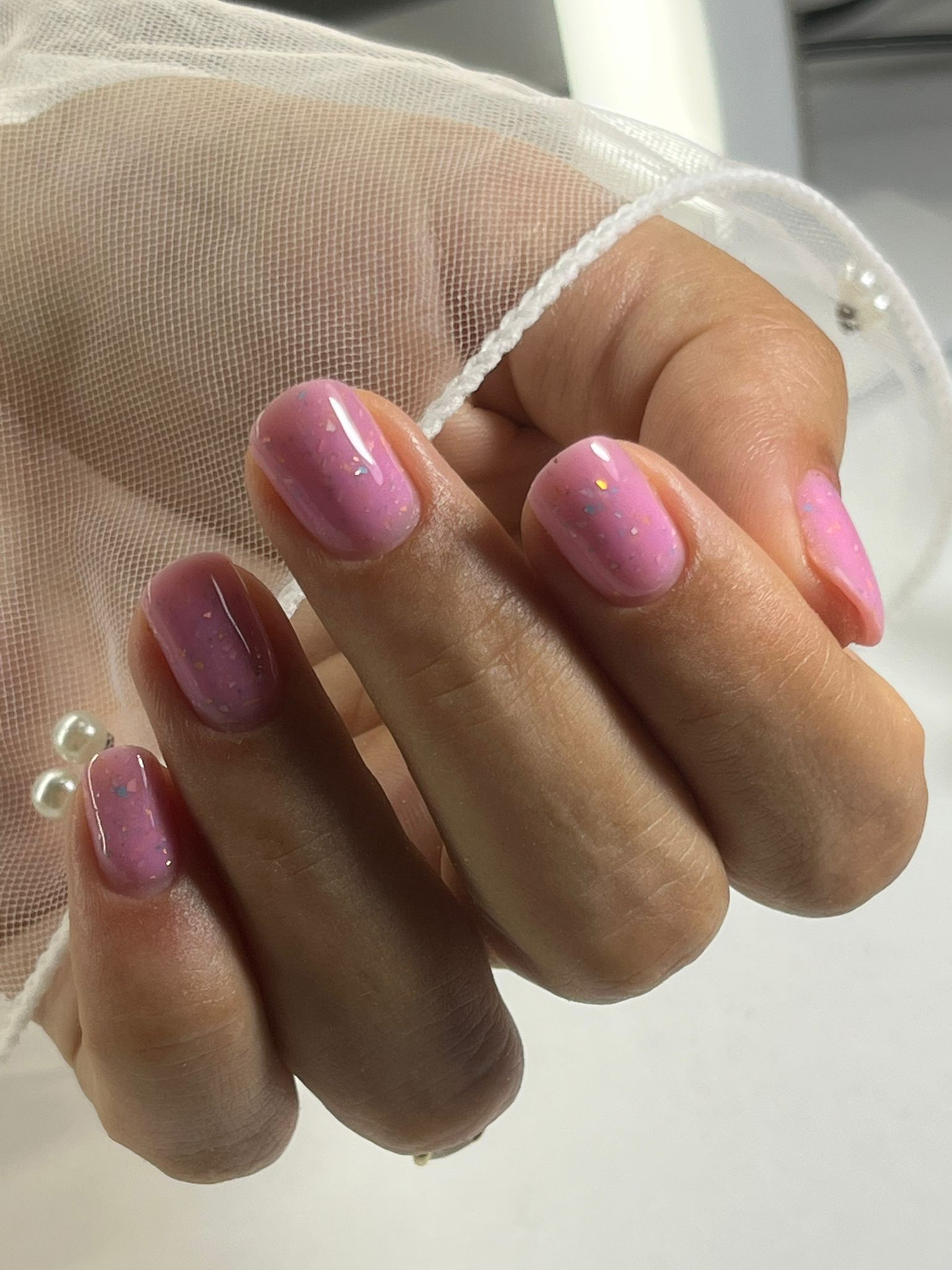 SHIMMER RUBBER BASE MyEvé Candy R202, 15ml - imagine 2