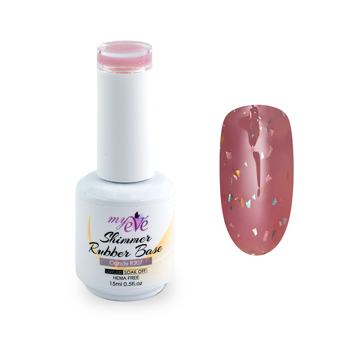 SHIMMER RUBBER BASE MyEvé Candy R207, 15ml