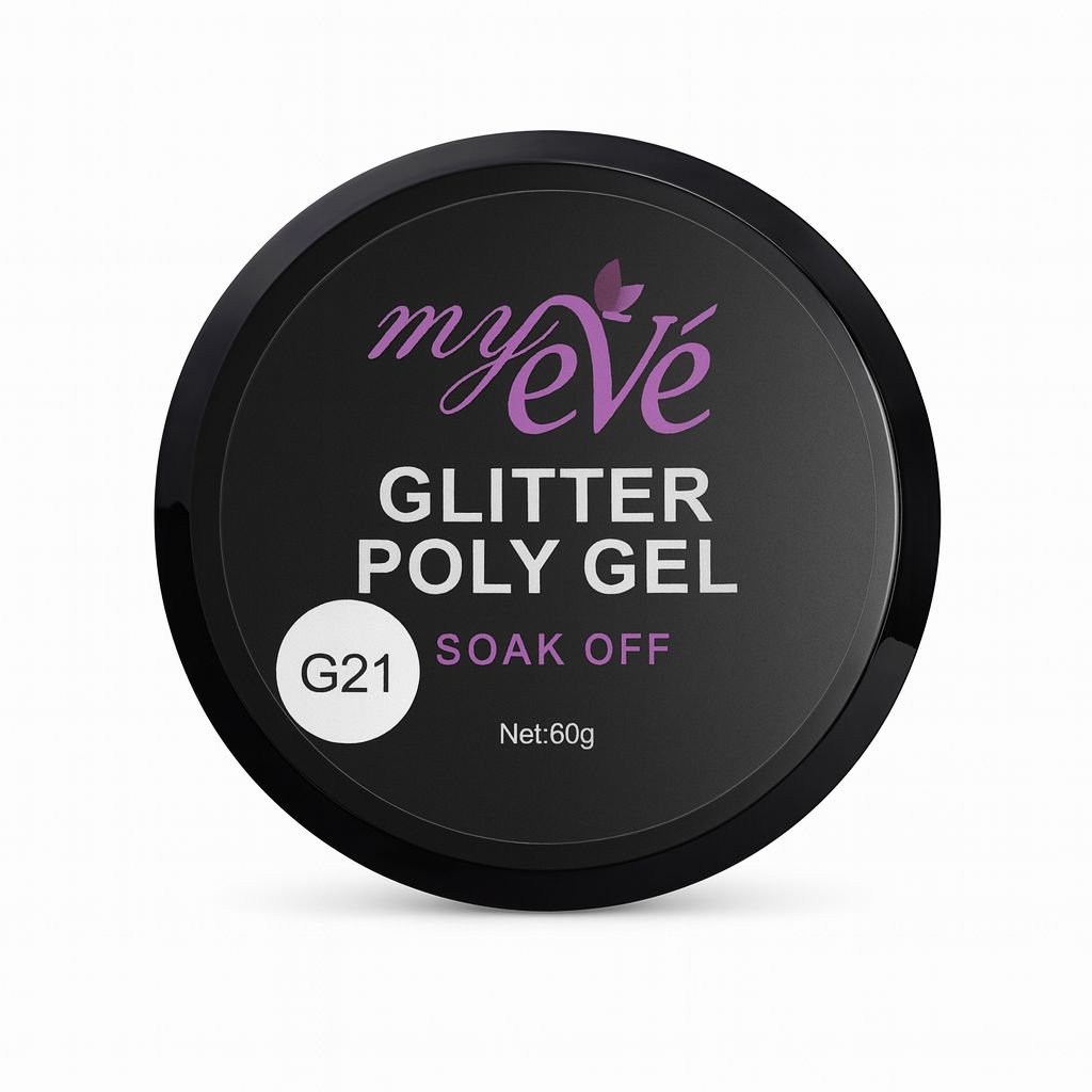 Polygel Glitter MyEvé, 60g, Nr. G21 - imagine 2