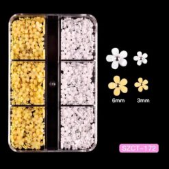 Decor floral galben si alb