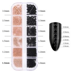 Decor caviar Rose-Gold-Black, 6 marimi
