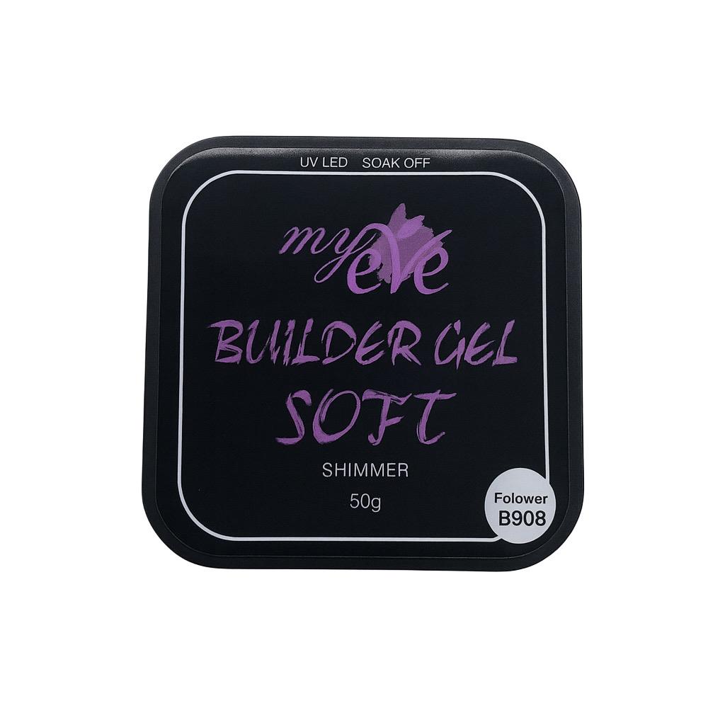 Builder Gel Soft Shimmer MyEvé, Flower B906, 50g, HEMA FREE - imagine 2