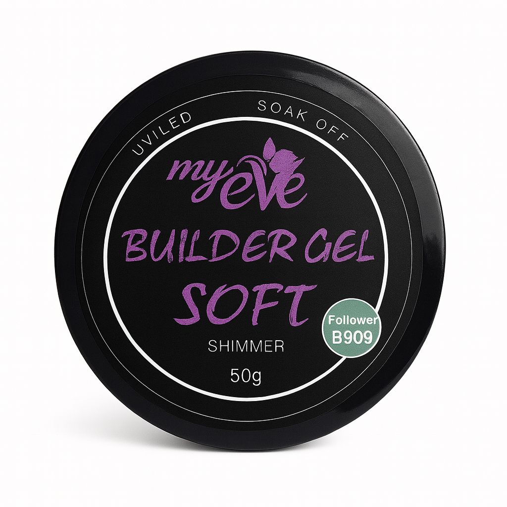 Builder Gel Soft Shimmer MyEvé, Flower B909, 50g, HEMA FREE - imagine 2