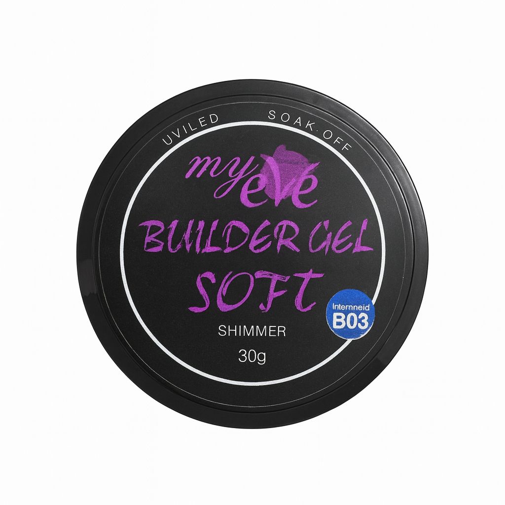 Builder Gel Soft Shimmer MyEvé, Mermaid B03, 30g, HEMA FREE - imagine 3
