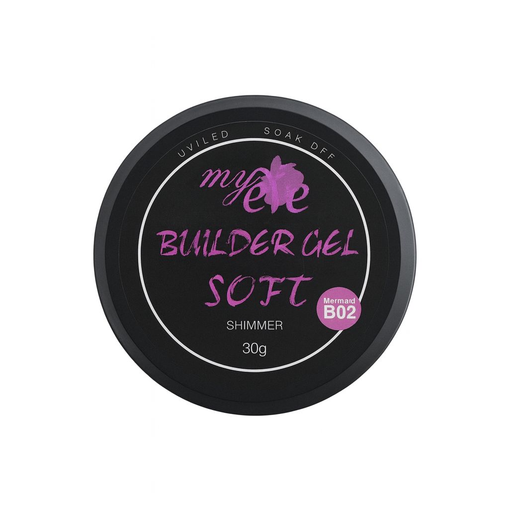 Builder Gel Soft Shimmer MyEvé, Mermaid B02, 30g, HEMA FREE - imagine 3