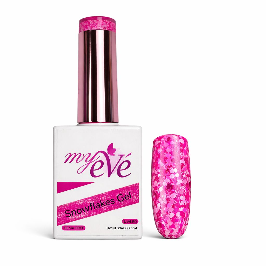 RUBBER BASE MyEvé Snowflakes Fuchsia, 15ml Hema Free