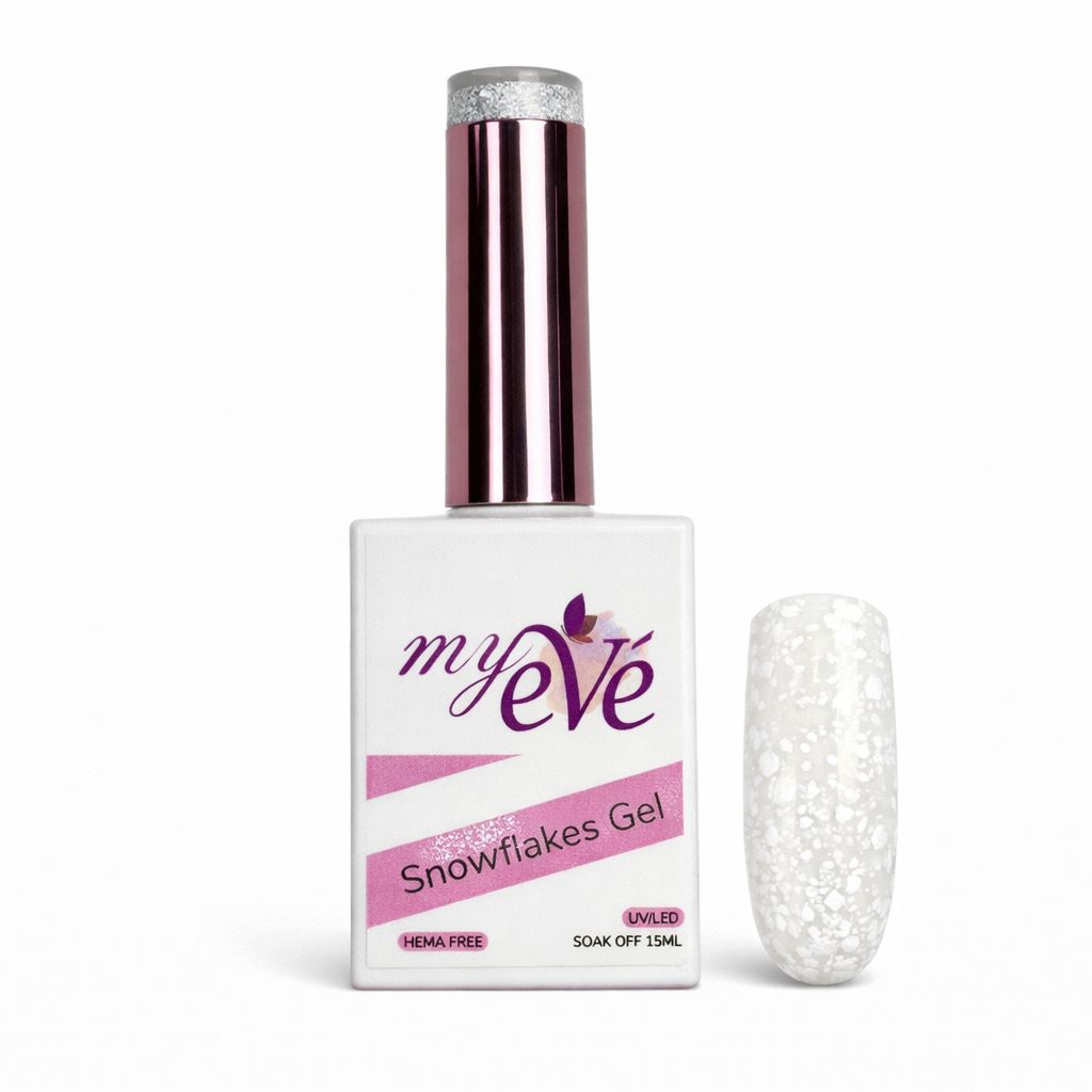 RUBBER BASE MyEvé Snowflakes White, 15ml Hema Free