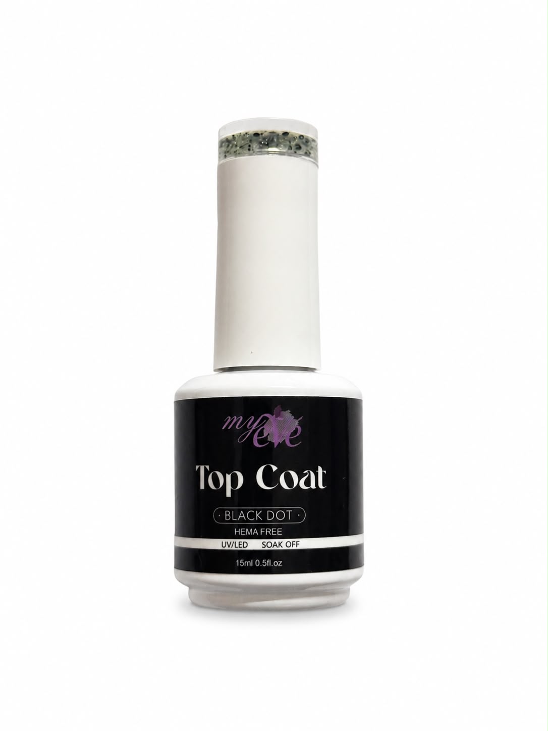 Shimmer Top Coat Black Dot MyEvé, 15ml HEMA FREE