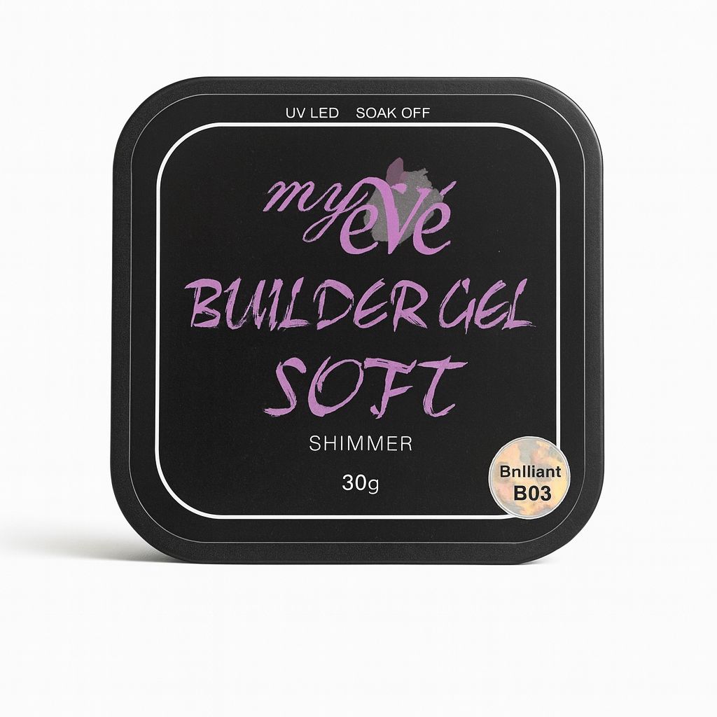 Builder Gel Soft Shimmer MyEvé, Brilliant B03, 30g, HEMA FREE - imagine 2