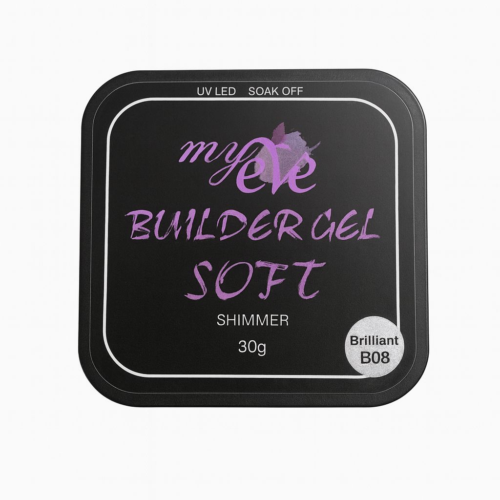 Builder Gel Soft Shimmer MyEvé, Brilliant B08, 30g, HEMA FREE - imagine 2