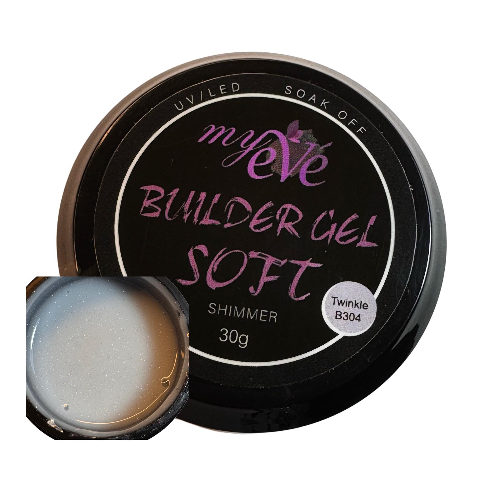 Builder Gel Soft Shimmer MyEvé, Twinkle B304, 30g, HEMA FREE