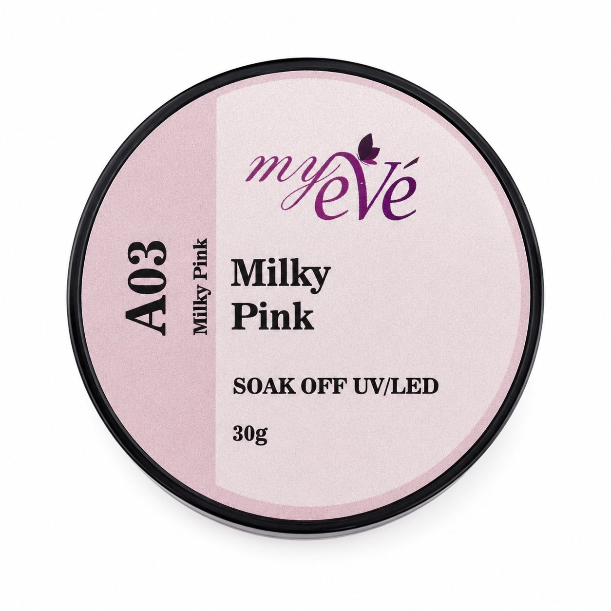 Builder Gel MyEvé, 30g, MILKY PINK A03 HEMA/TPO FREE - imagine 2