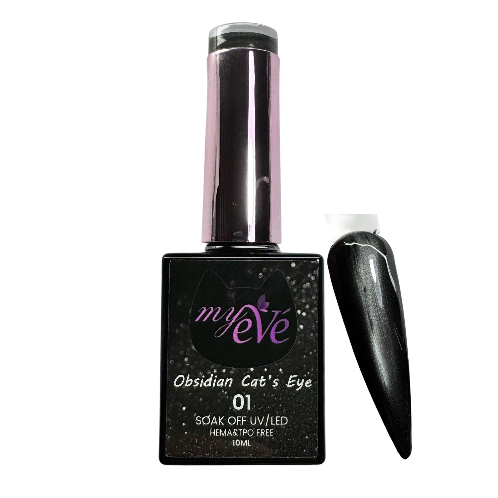 Oja semipermanenta MyEvé Obsidian Cat's Eye 01, 10ml, HEMA/TPO FREE