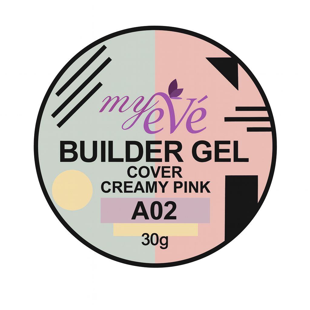 Builder Gel MyEvé, 30g, COVER CREAMY PINK A02 HEMA/TPO FREE - imagine 2