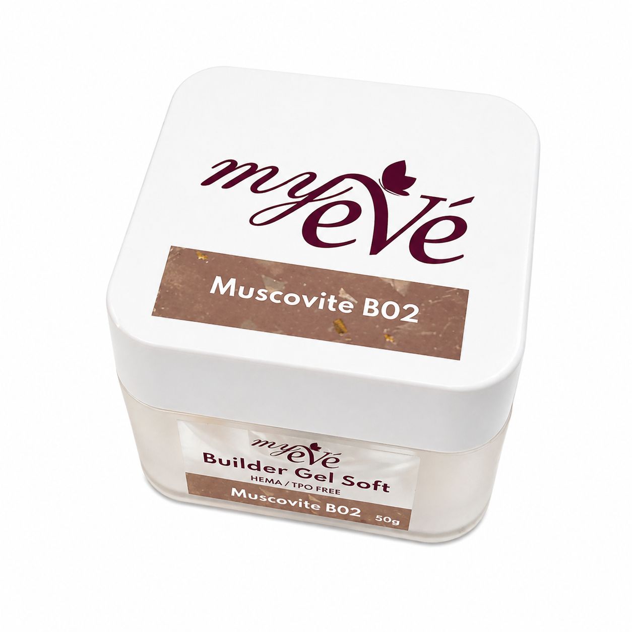 Builder Gel Soft MyEvé, Muscovite B02, 50g, HEMA/TPO FREE - imagine 2