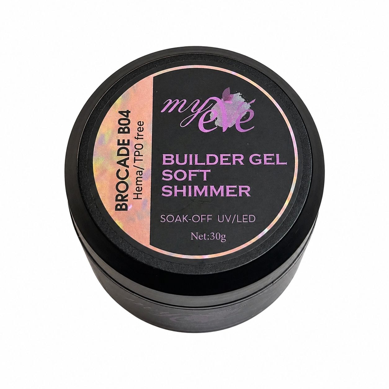 Builder Gel Soft Shimmer MyEvé, Brocade B04, 30g, HEMA/TPO FREE - imagine 2