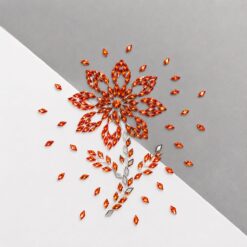 Cristale Decor Unghii Romb Orange