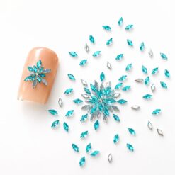 Cristale Decor Unghii Romb Blue