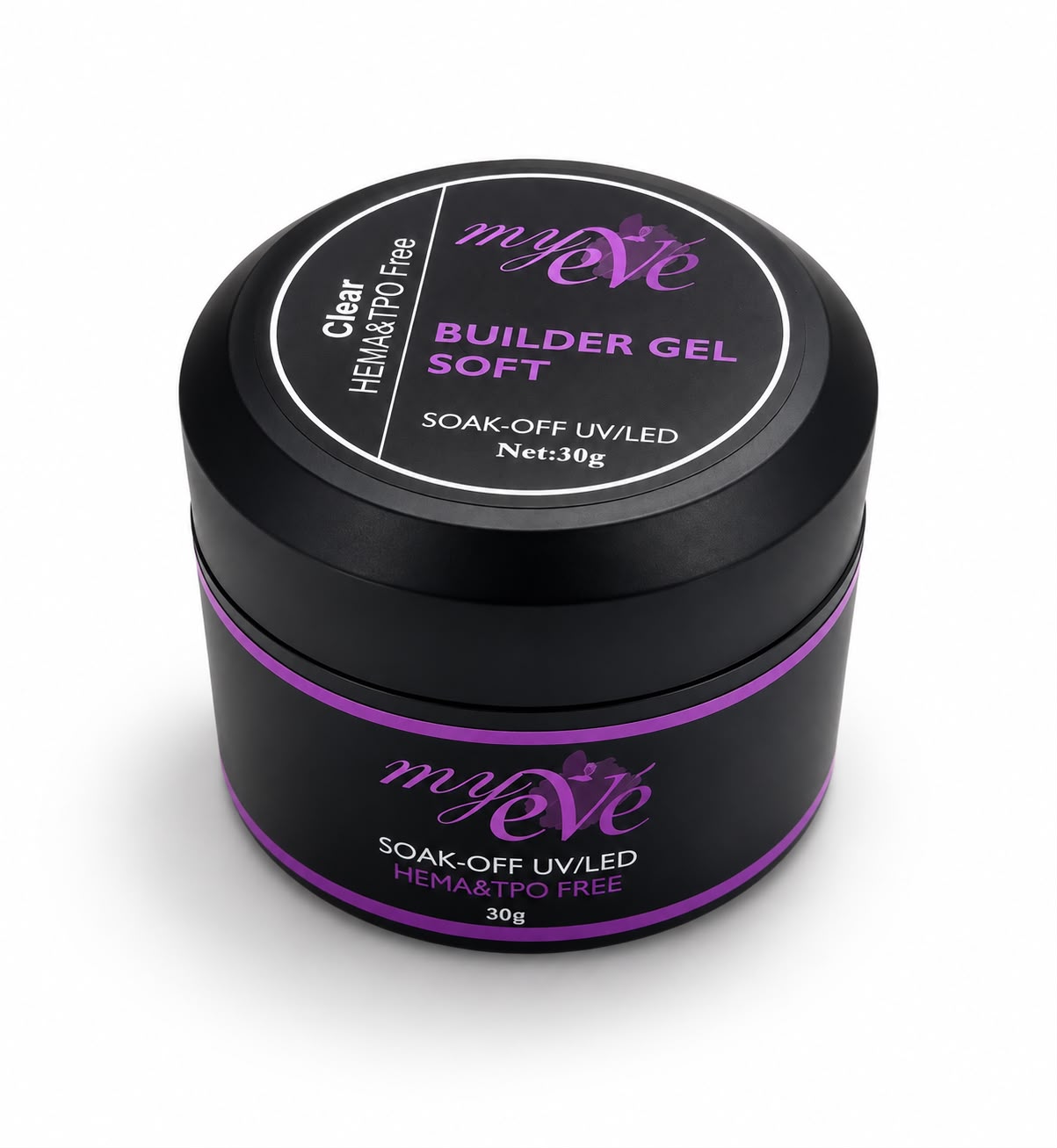 Soft Builder Gel MyEvé, Clear, 30g, HEMA/TPO FREE - imagine 2